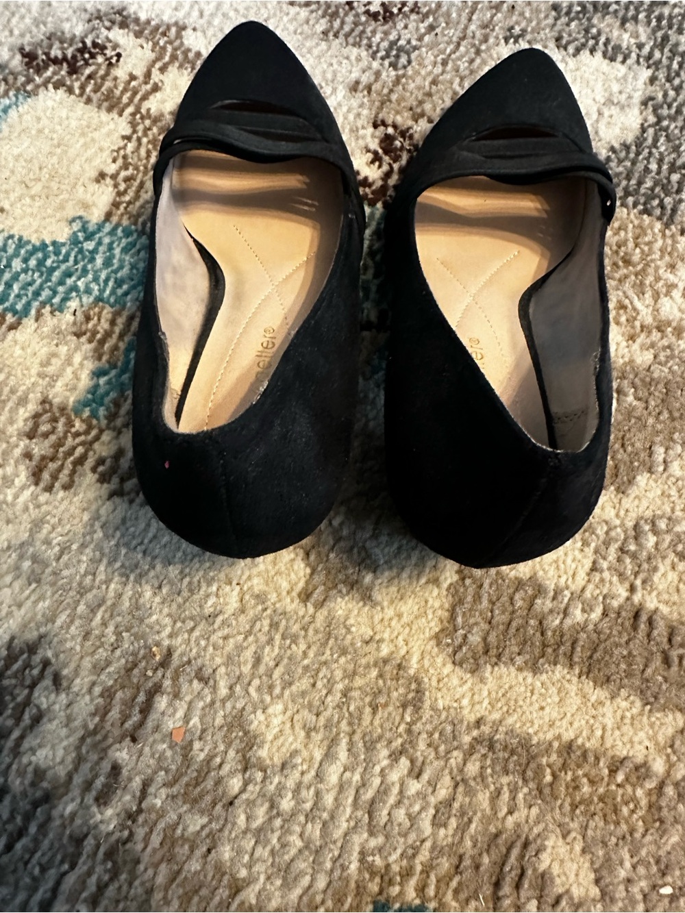Andrew Geller Black Pointed Toe Flats
